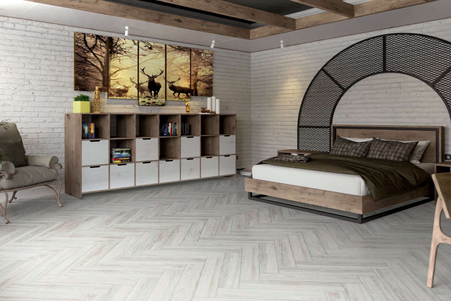 Инженерный паркет «Damy Floor» Ванильный (укладка елочкой) — купить в Новокузнецке